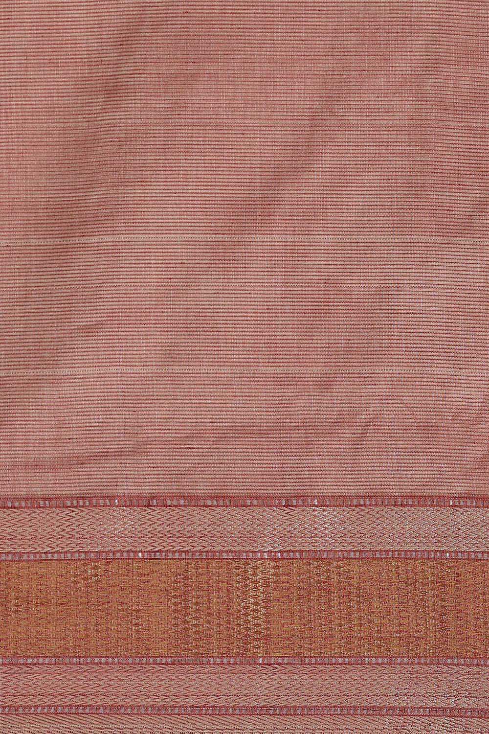 Red Pure Silk Cotton Maheswari Saree image number null