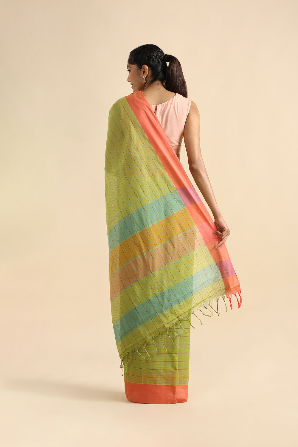 Light Green Pure Cotton Naranyanpet Saree image number null