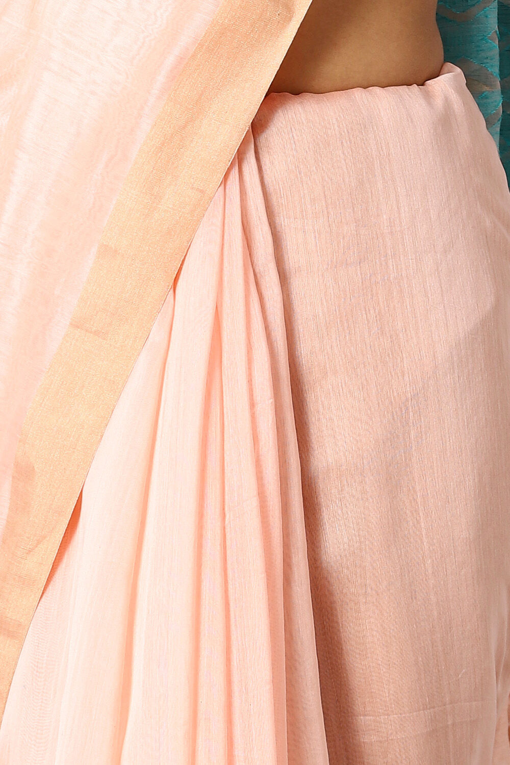 Light Pink Pure Silk Cotton Jamdani Saree image number null