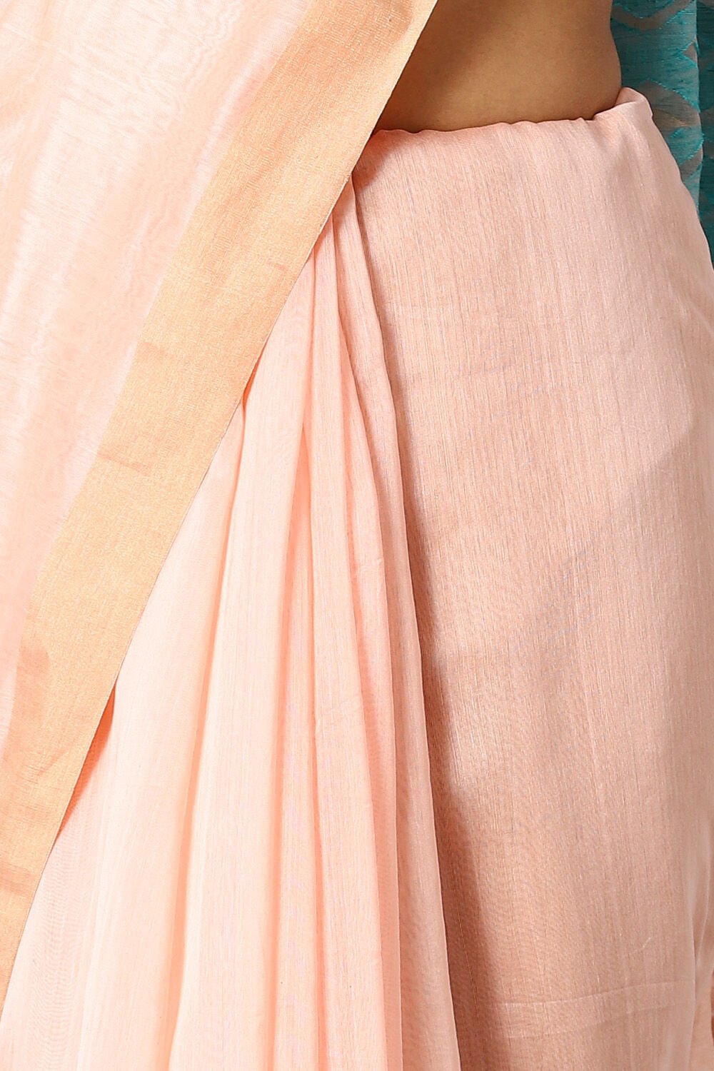 Light Pink Pure Silk Cotton Jamdani Saree image number null