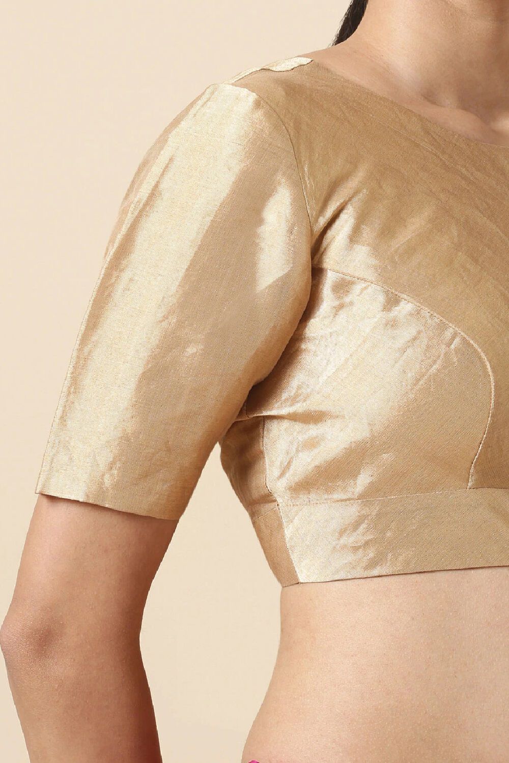 Golden Tissue Cotton Blouse image number null