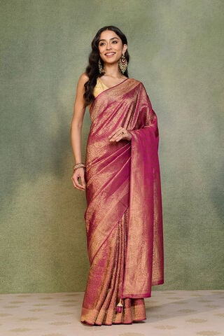 Purple   Woven Viscose Tissue Saree thumbnail image number null