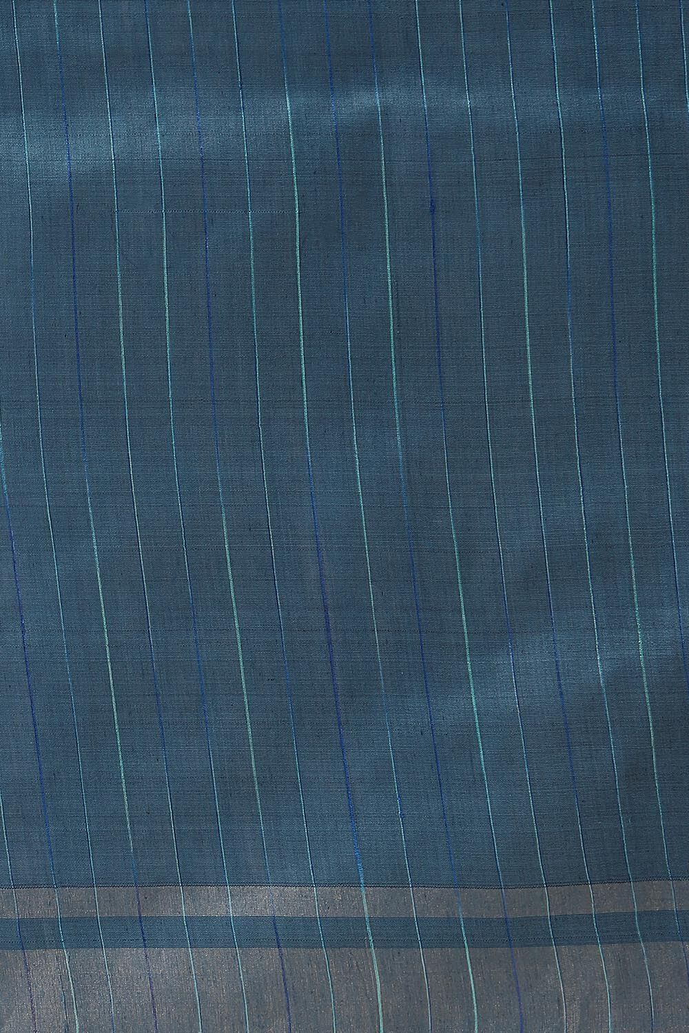 Blue Pure Tussar Silk Tie and Dye Saree image number null