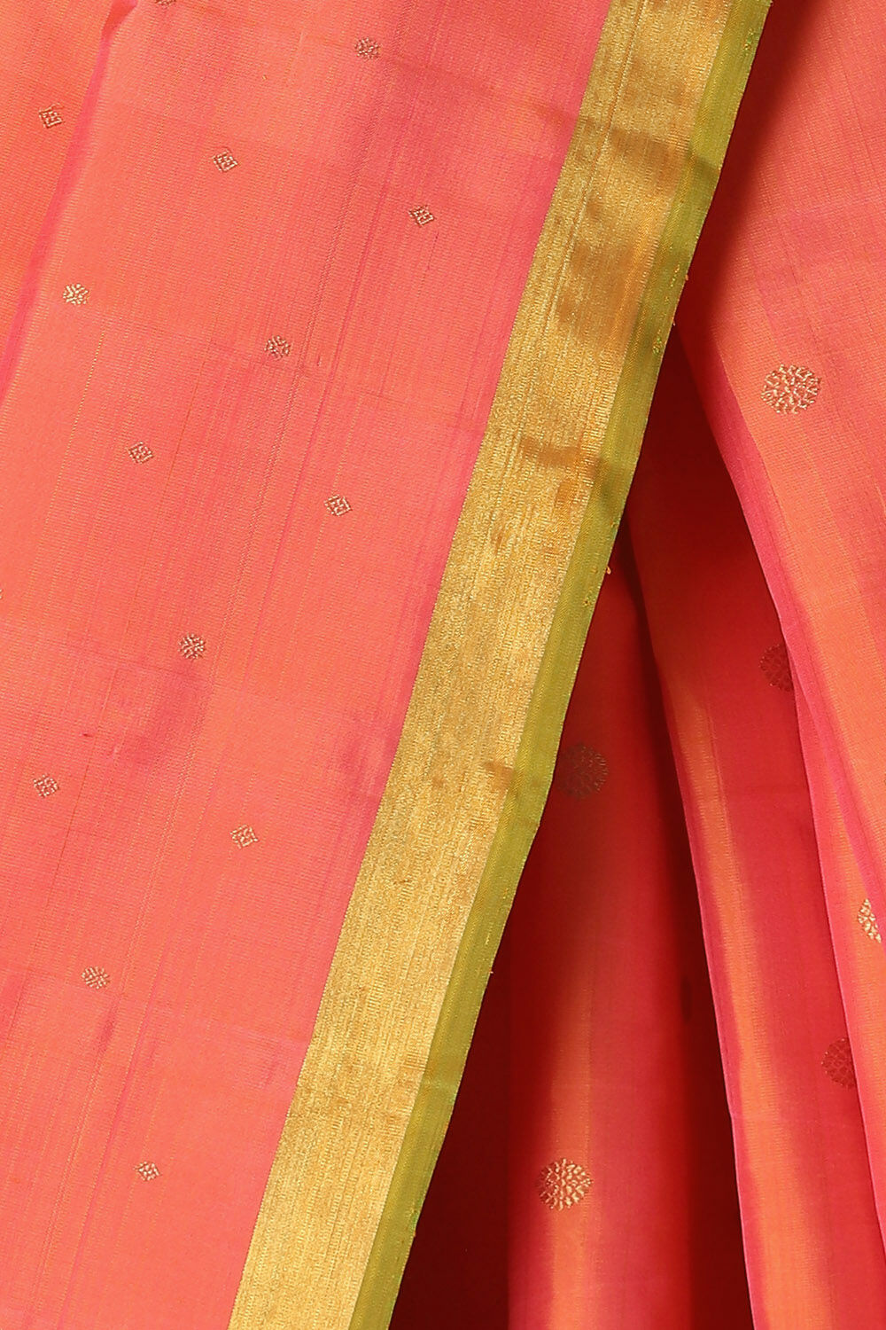Dark Orange Pure Silk Kanjivaram Saree image number null