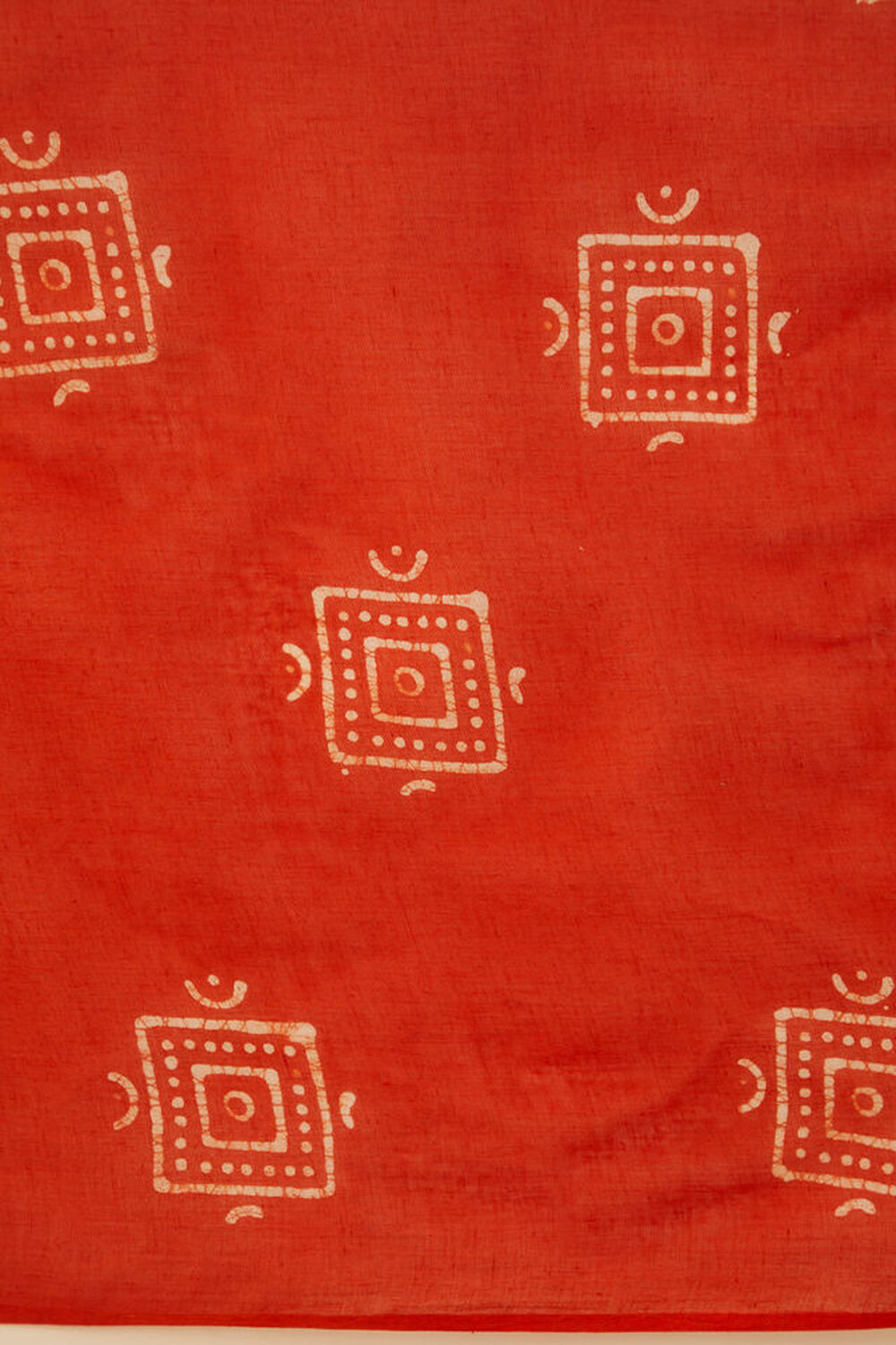 Yellow Pure Cotton Batik Saree image number null