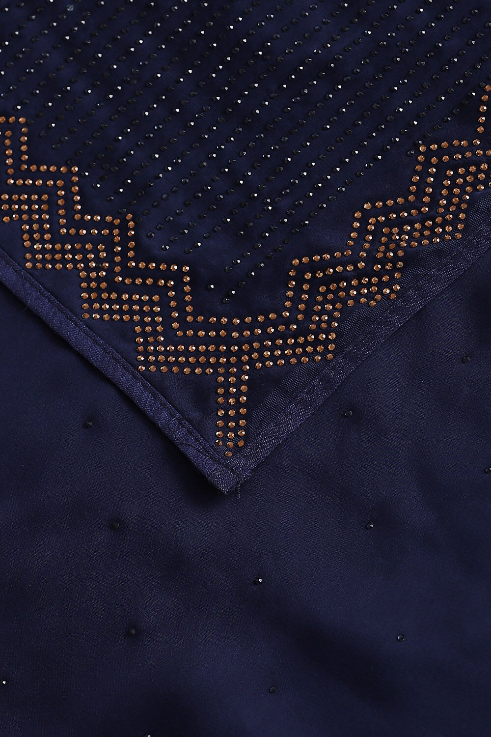 Dark Pure Blue Embroidered Saree image number null