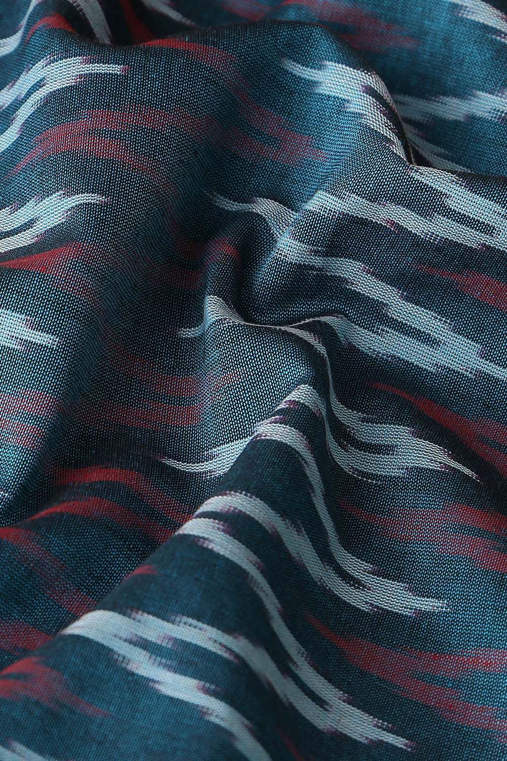Dark Pure Green Cotton Pochampalli Ikat image number null