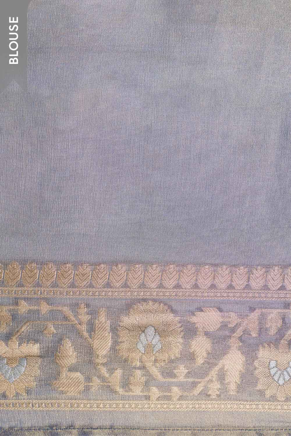 Blue   Woven Viscose Tissue Saree image number null