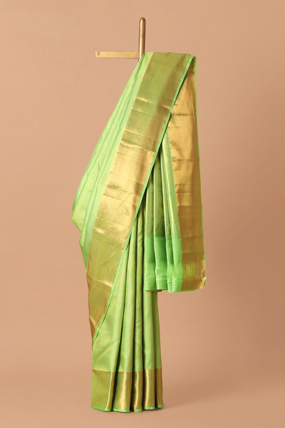Light Green Pure Silk Kanjivaram Saree image number null