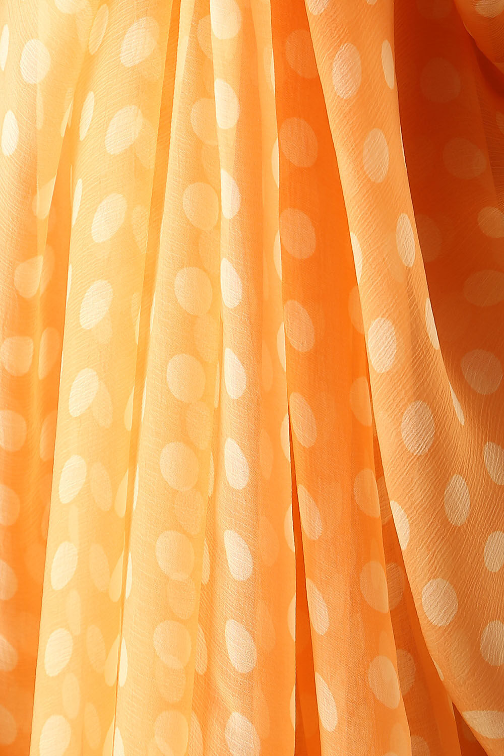 Light Orange Viscose Chiffon Digital Printed Saree image number null