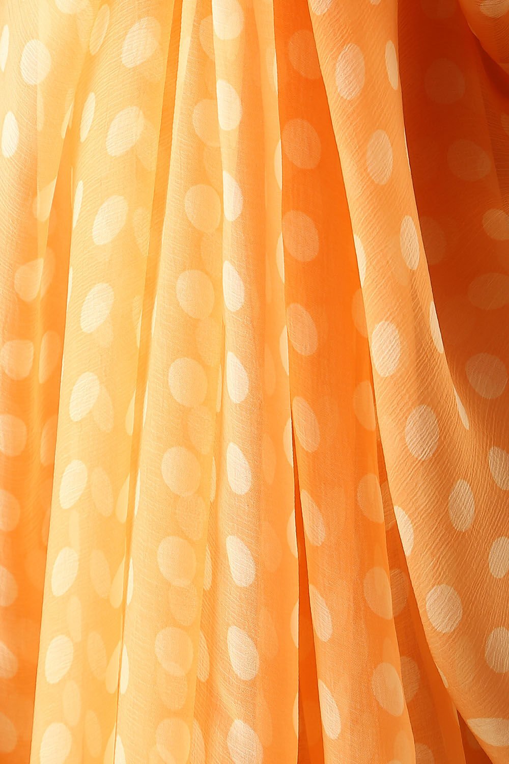 Light Orange Viscose Chiffon Digital Printed Saree image number null
