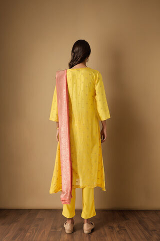Yellow Viscose Woven Kurta Set thumbnail image number null