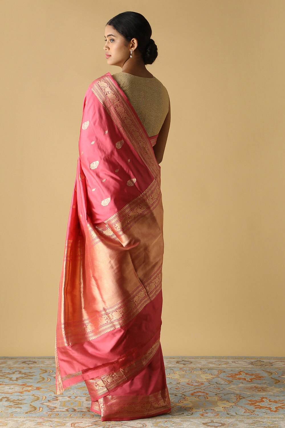 Pink Pure Silk Banarasi Saree image number null