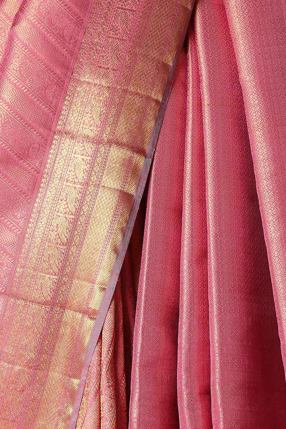 Light Pink Pure Silk Kanjivaram Saree image number null