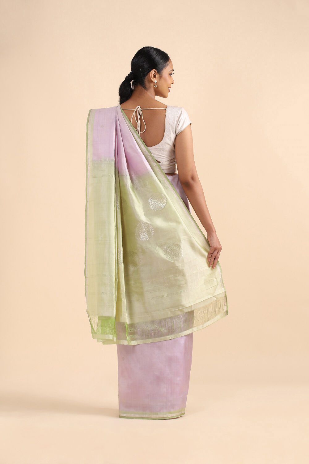 Purple Pure Silk Kanjivaram Saree image number null