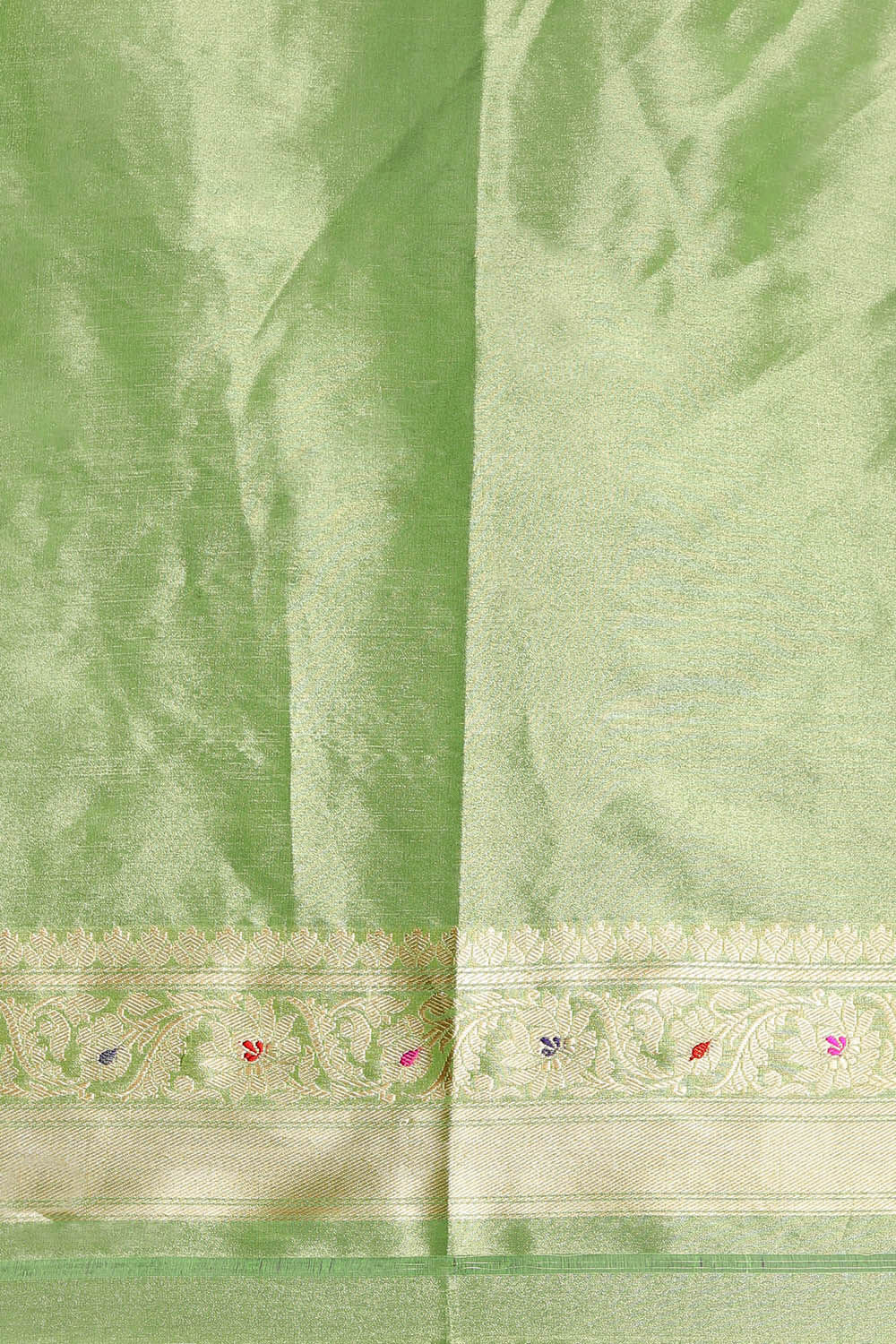 Green Pure Tissue Silk Banarasi Saree image number null