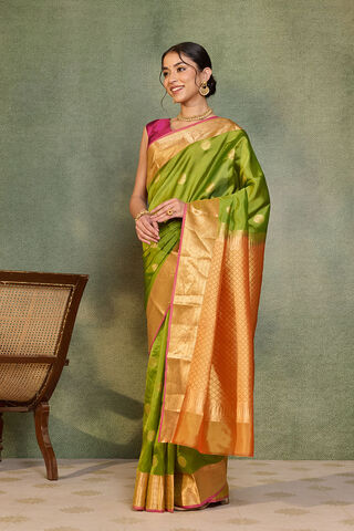 Green Woven Apsara Silk Viscose Saree thumbnail image number null