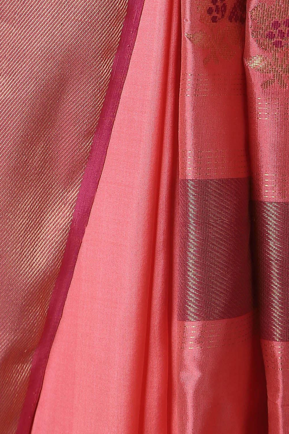 Light Pink Pure Silk Maheswari Saree image number null