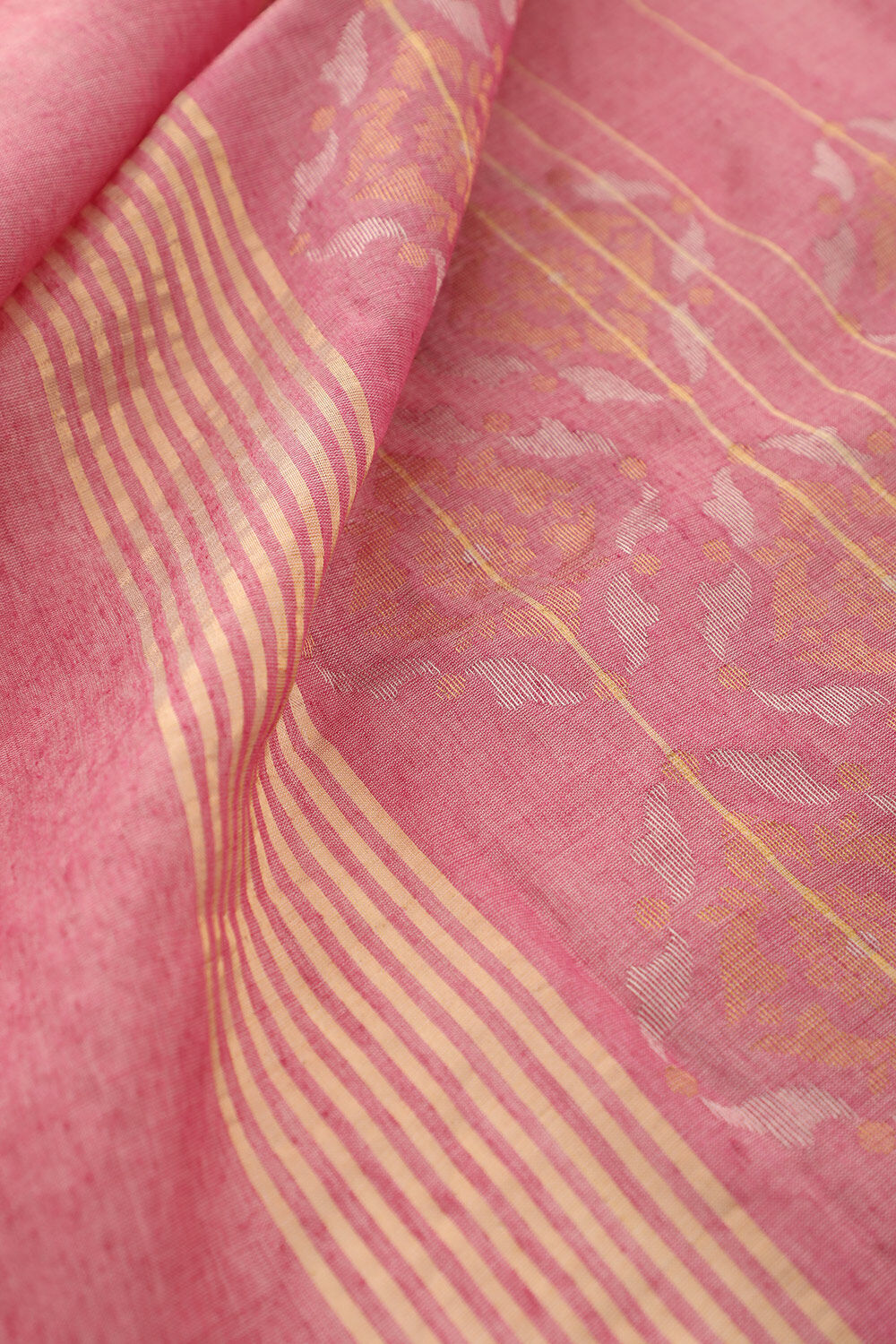 Light Pink Chattisgarh Pure Tussar Silk Woven Saree image number null