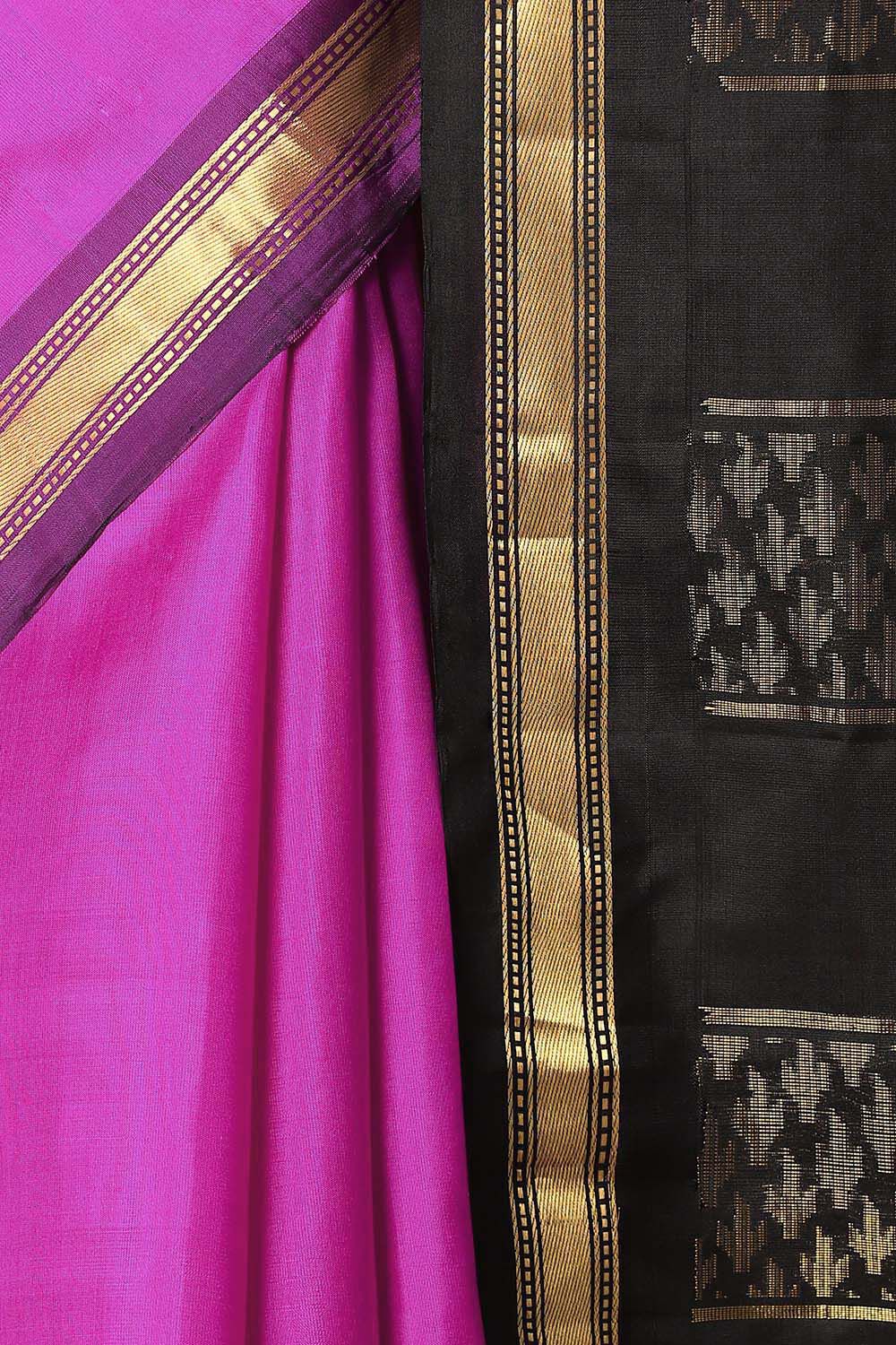 Pink Pure Silk Kanjivaram inspired Saree image number null