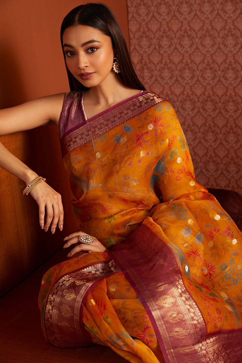 Pure organza hotsell silk sarees online