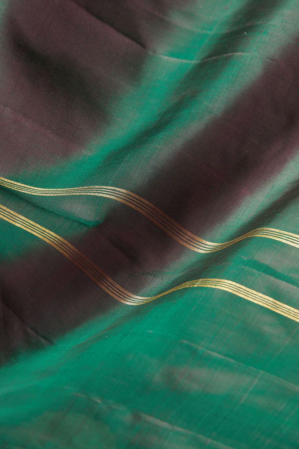 Dark Green Woven Pure Silk Kanjivaram Saree image number null
