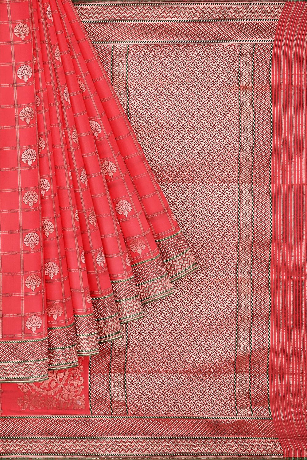 Red Banaras Pure Silk Saree image number null