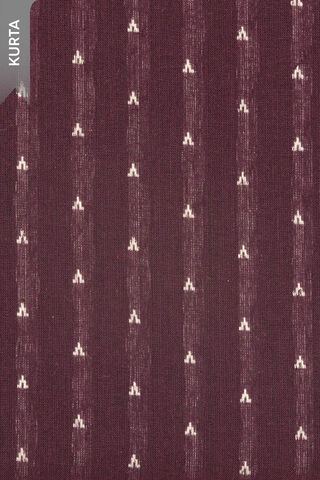 Purple Woven Pure Cotton Unstitched Suit Set thumbnail image number null