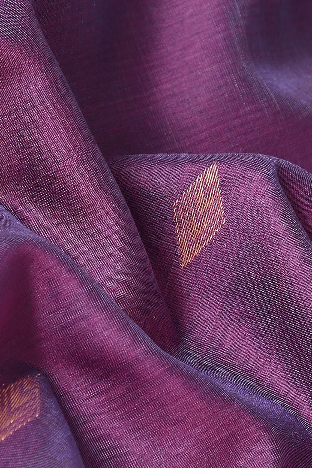 Violet Pure Silk Cotton Maheswari Saree image number null