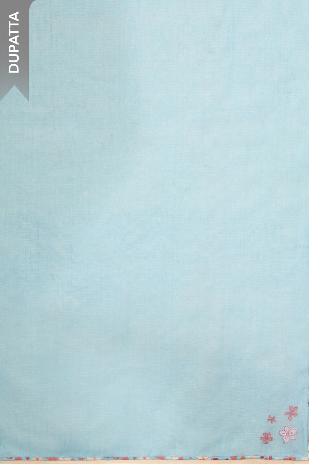 Light Blue Pure Cotton Screen Printed Unstitched Suit Set image number null
