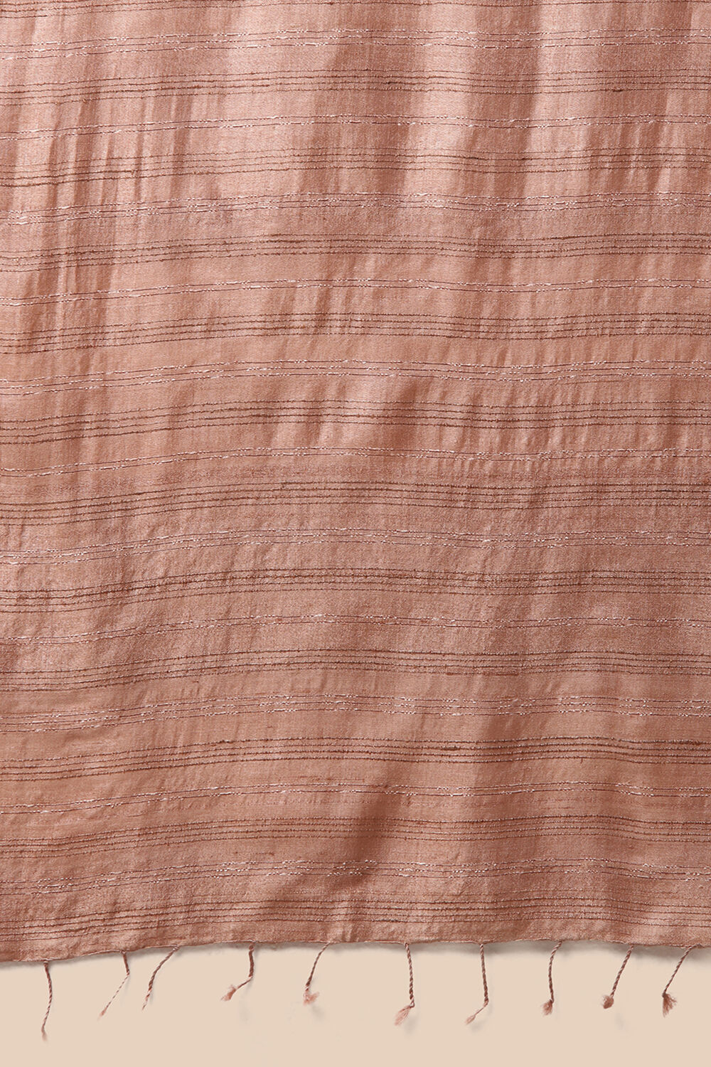 Brown Pure Pure  Tussar Woven Saree image number null