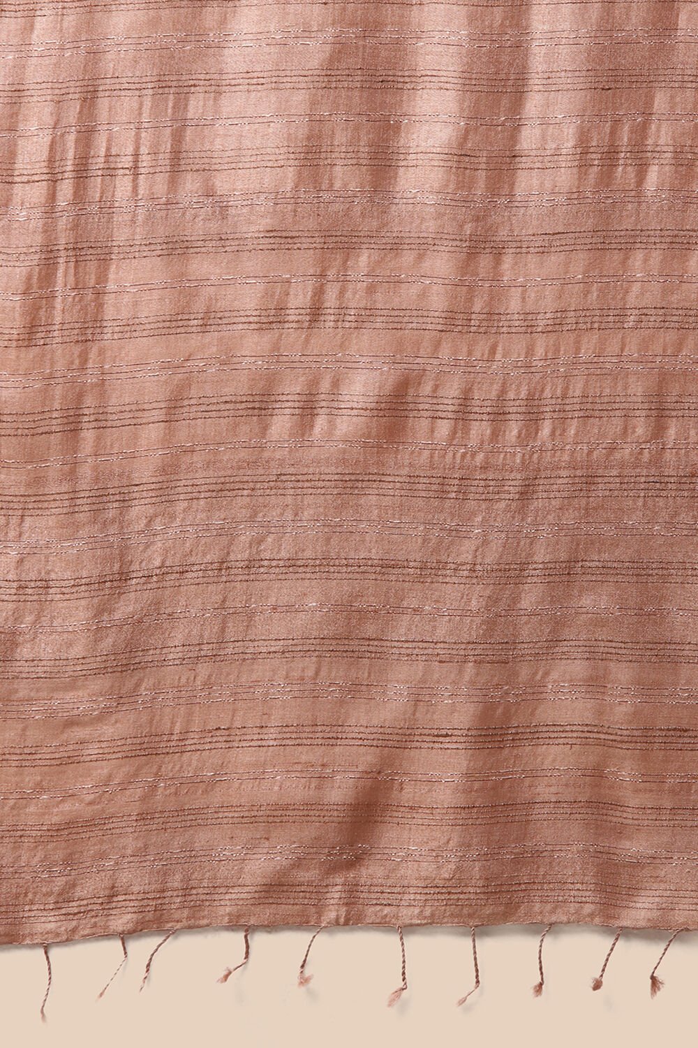 Brown Pure Pure Tussar Woven Saree image number null