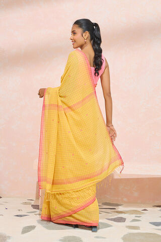 Yellow Bengal Pure Cotton Jamdani Saree thumbnail image number null