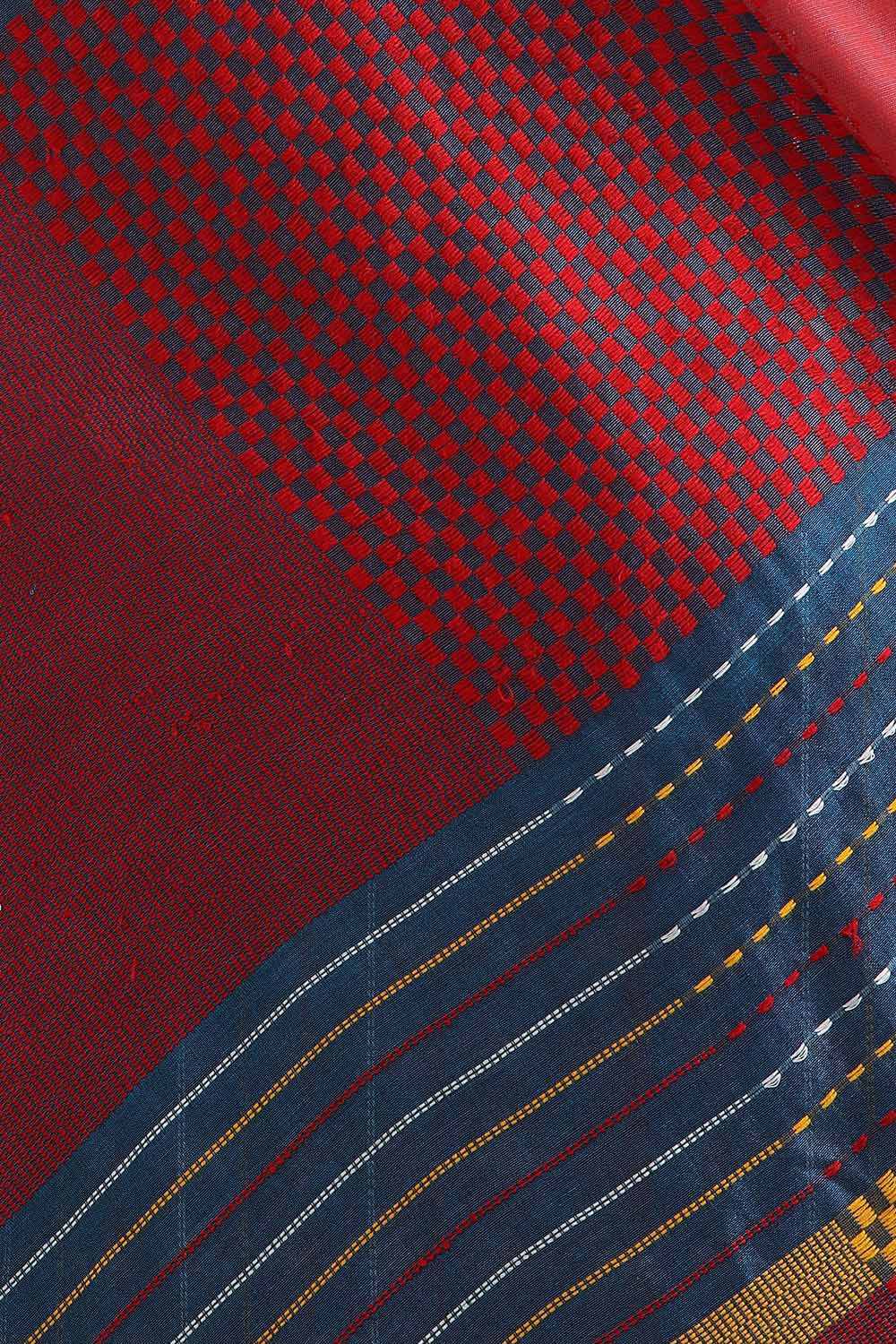 Blue Pure Cotton Bengal Saree image number null