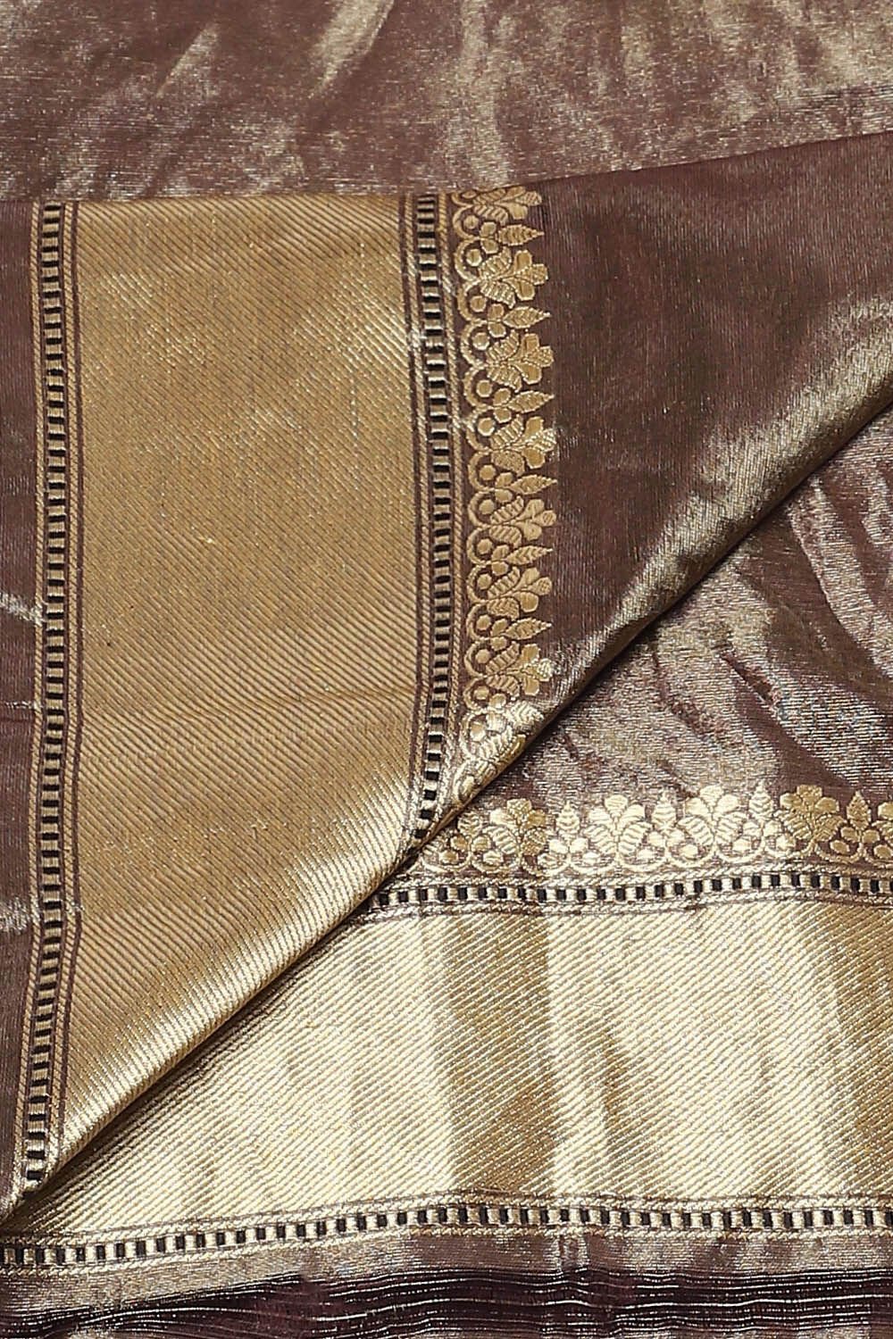 Dark Red Pure Silk Banarasi Brocade Saree image number null