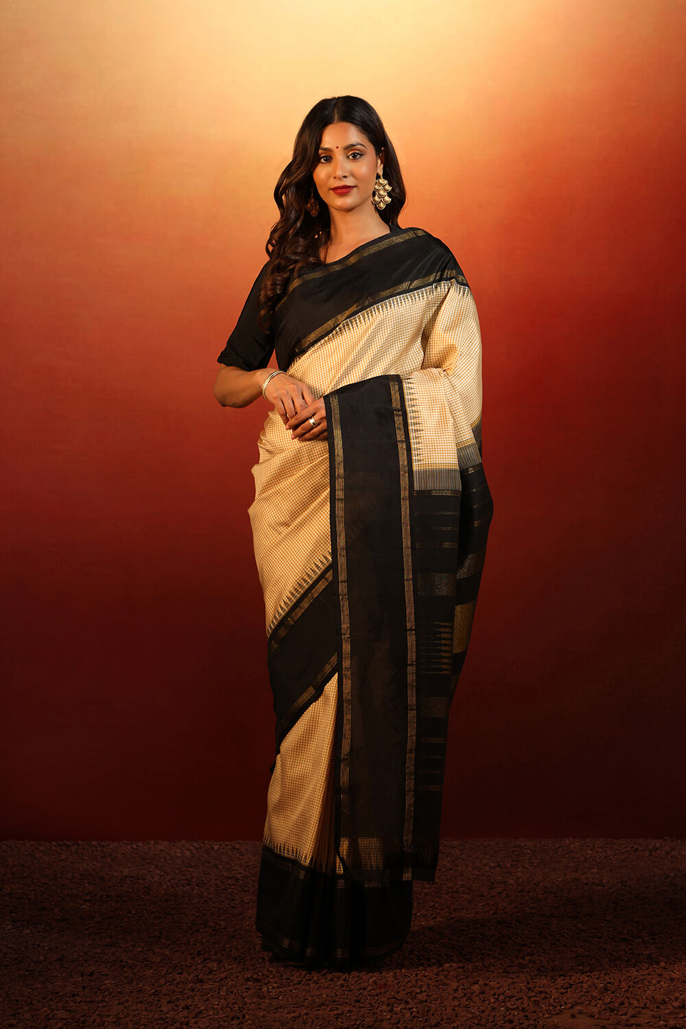 Yellow Woven Pure Silk Kanjivaram Saree image number null