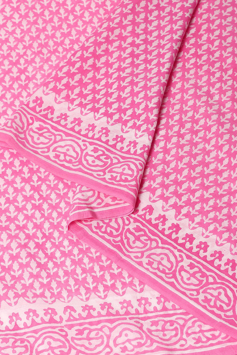 Pink Pure Cotton Sanganeri Printed Saree image number null