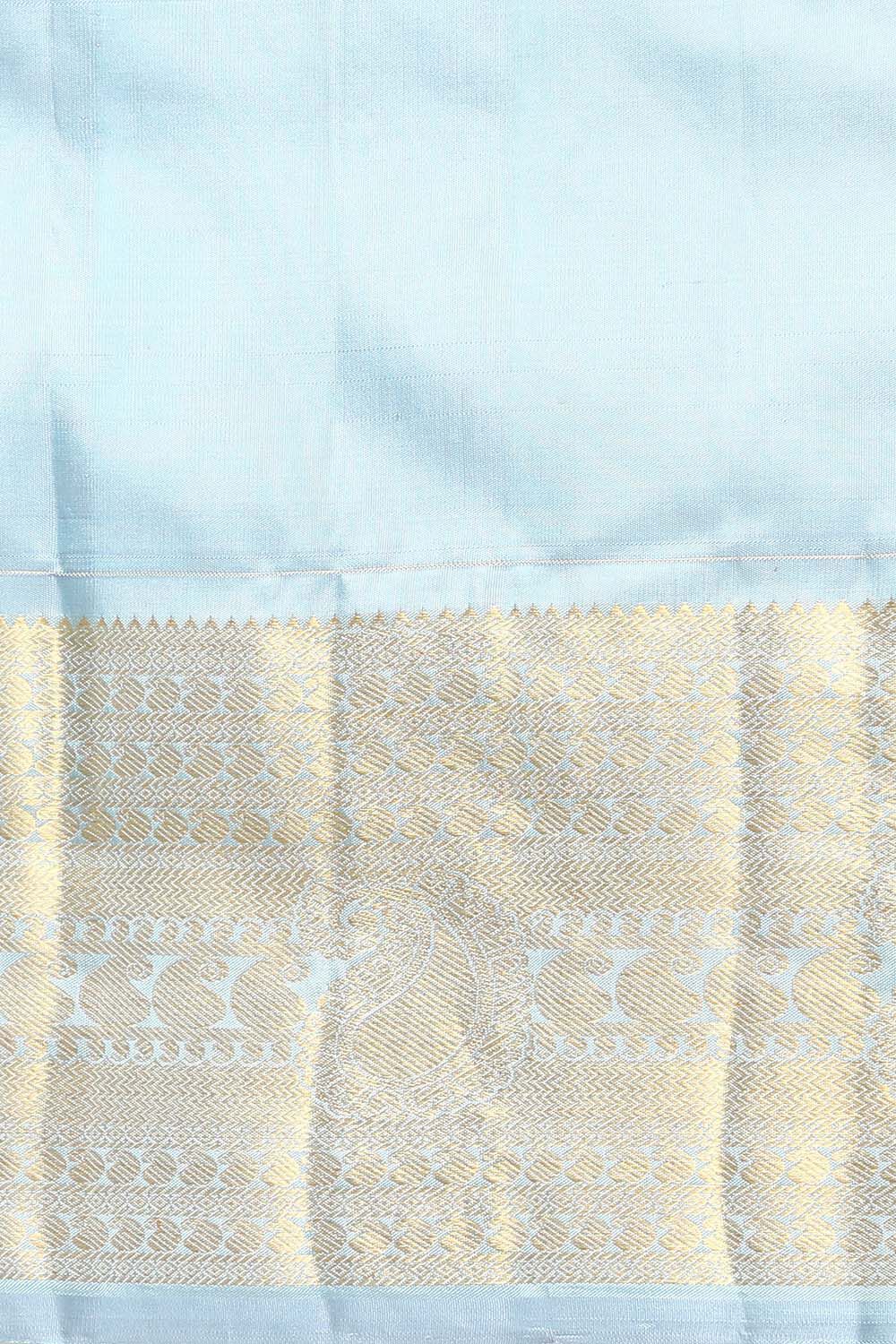 Light Violet Pure Silk Kanjivaram Saree image number null