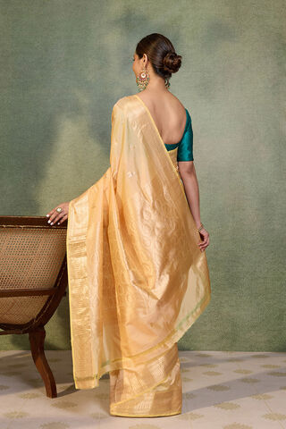 Light Orange Silk Viscose Kadwa Banarasi Saree thumbnail image number null