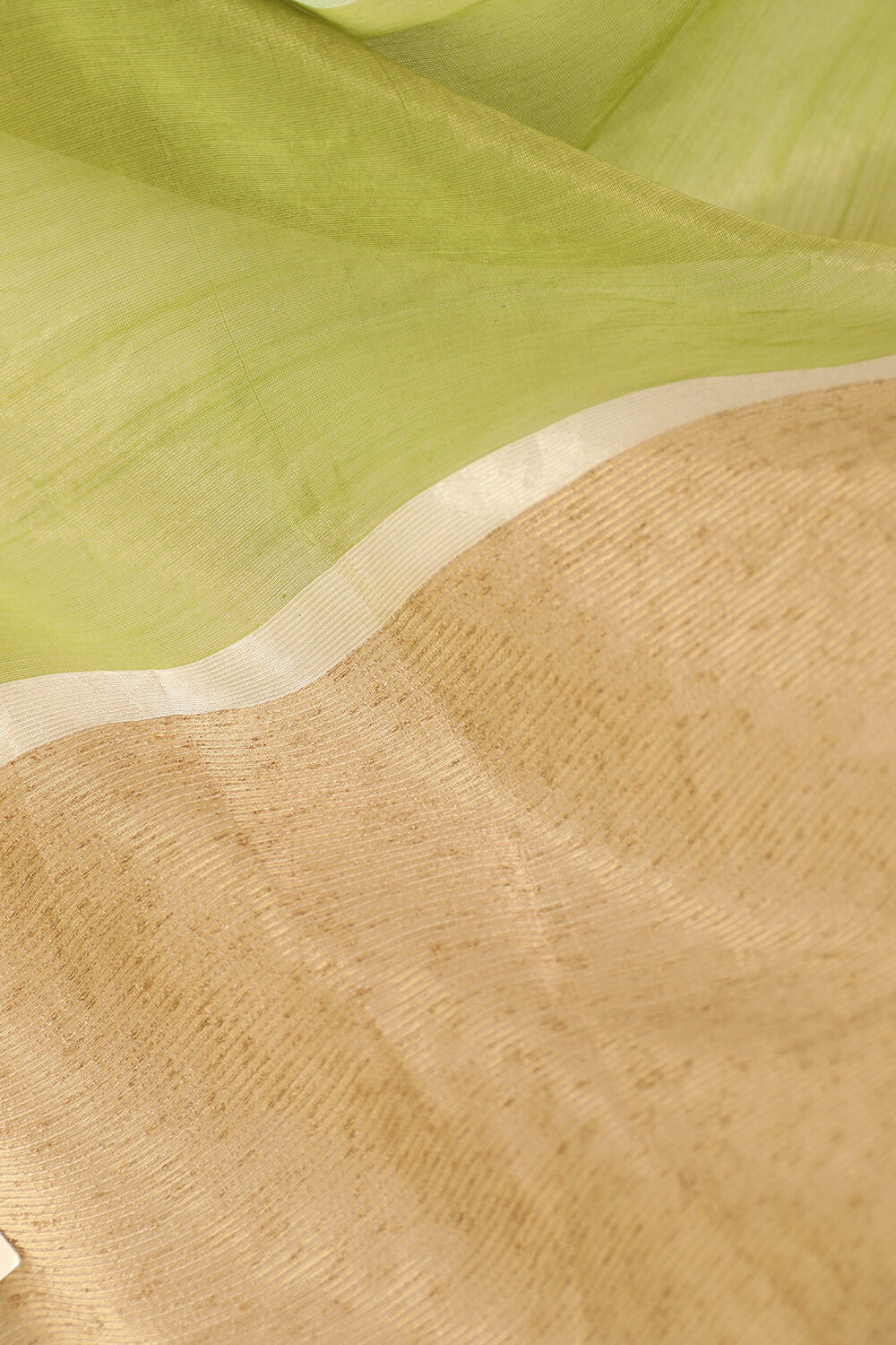Light Green Woven Pure Tissue Cotton Maheswari Saree image number null