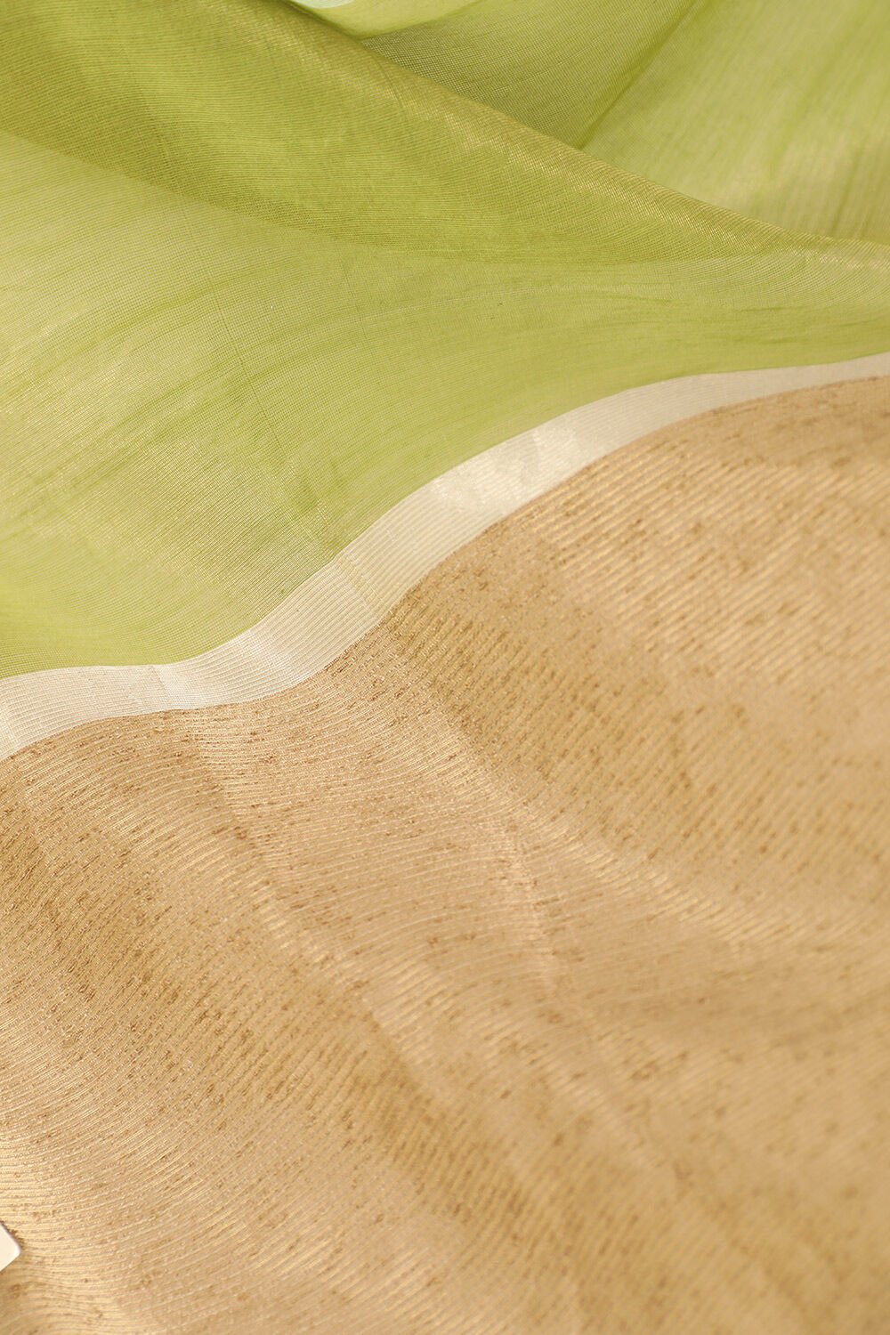 Light Green Woven Pure Tissue Cotton Maheswari Saree image number null