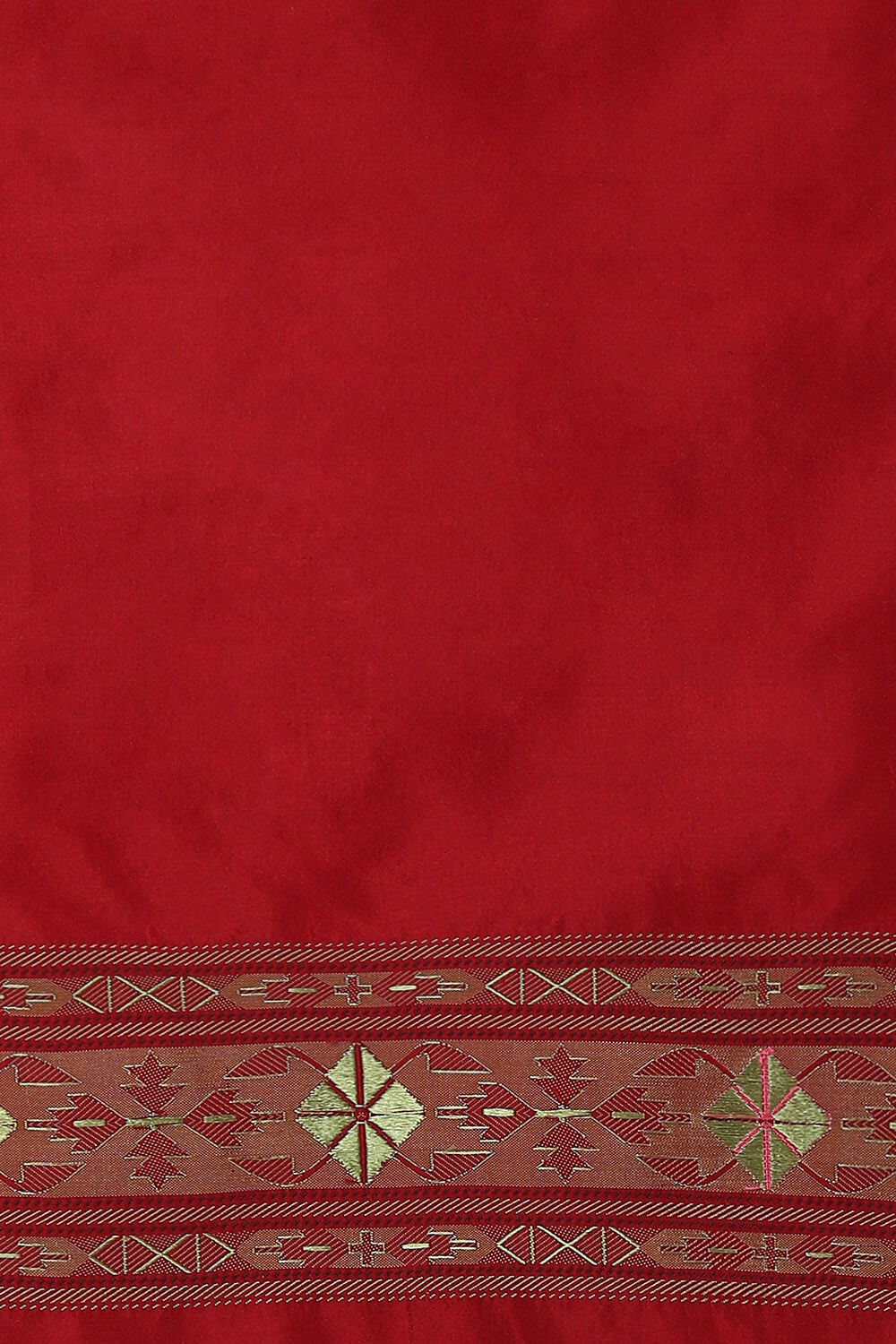 Dark Red Pure Silk Banarasi Saree image number null