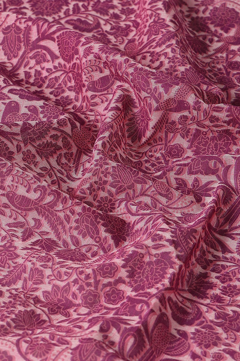 Pink Pure Cotton Printed Saree image number null