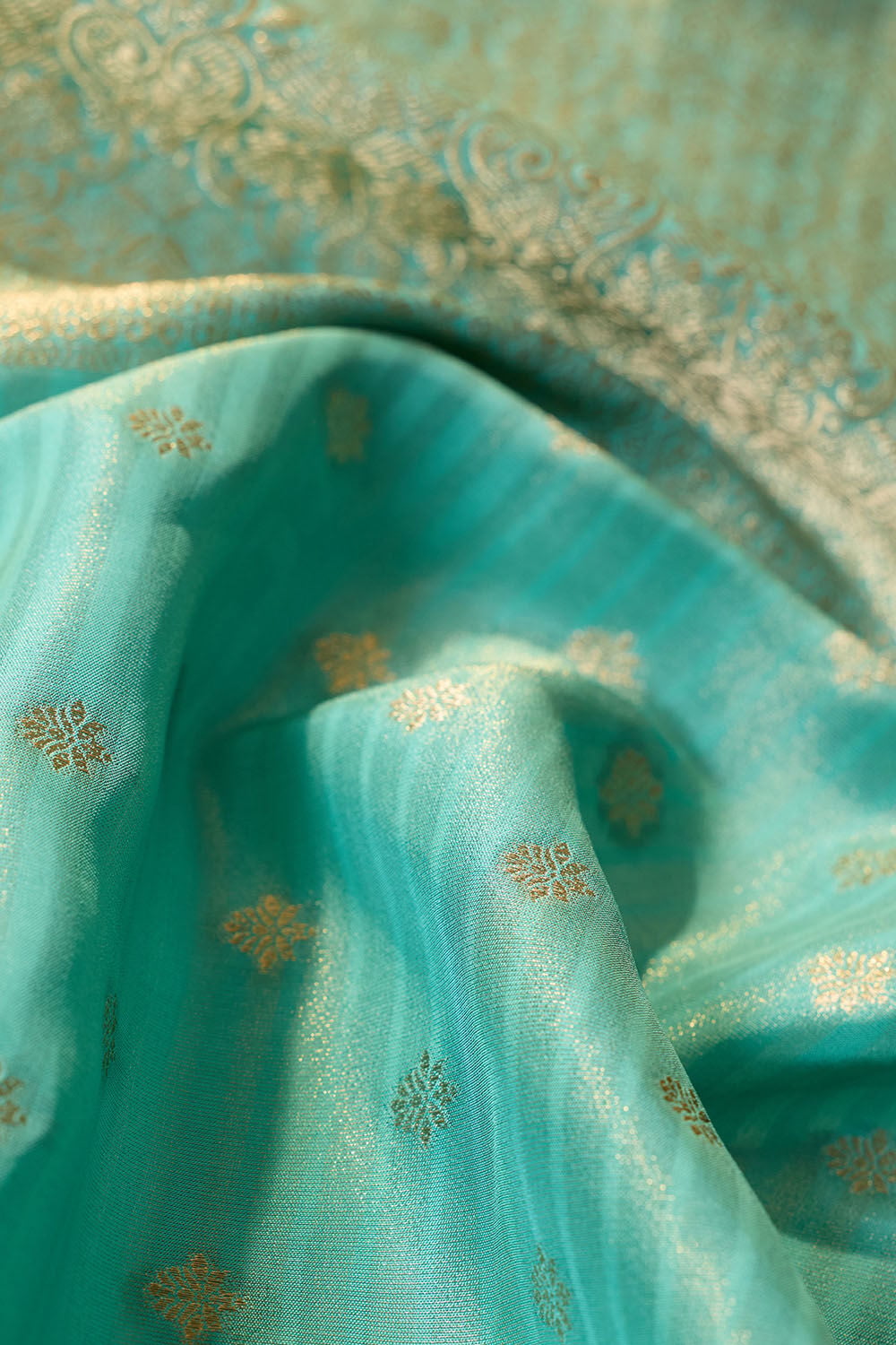 Blue   Woven Viscose Tissue Saree image number null