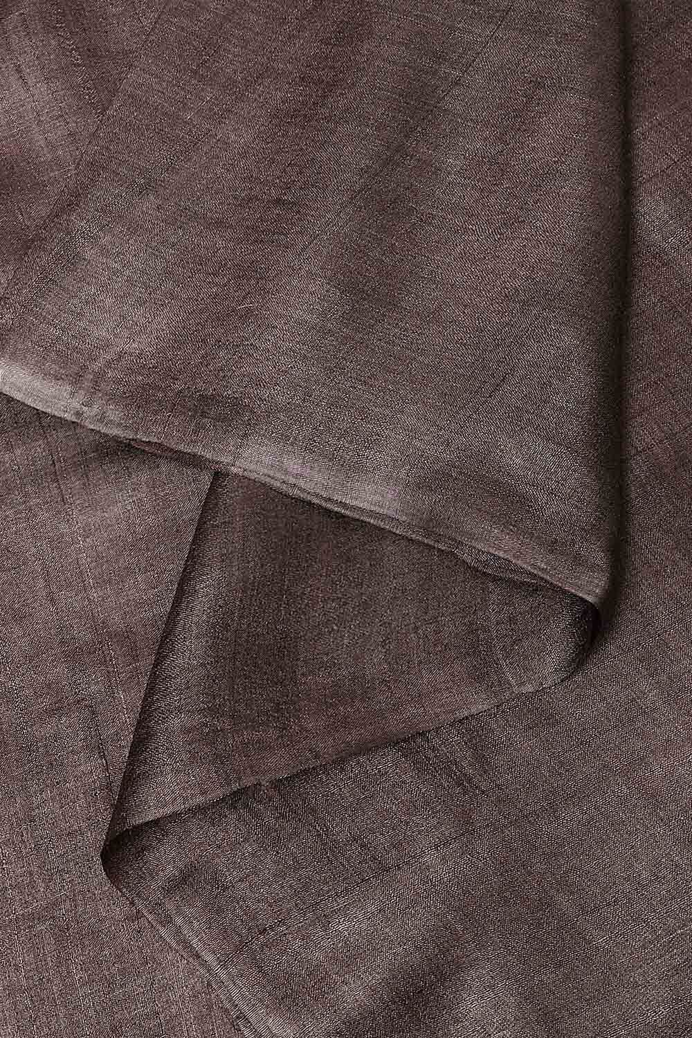 Brown Pure Silk Tussar Jamdani Saree image number null