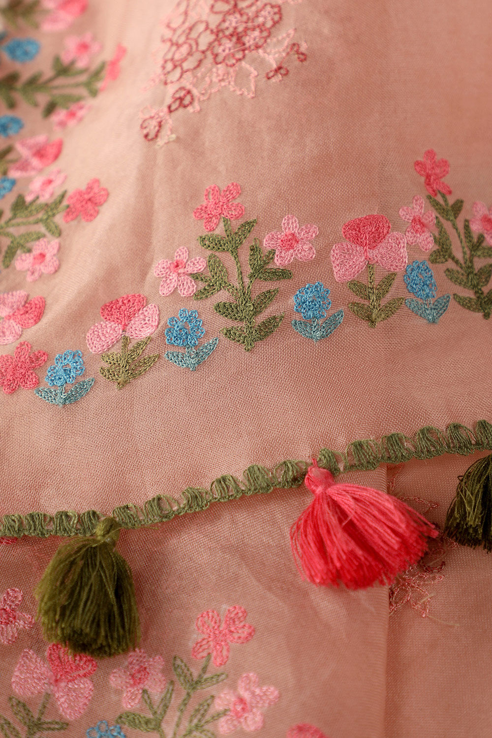Light Pink Contemporary Pure Silk Organza Embroidery Saree image number null