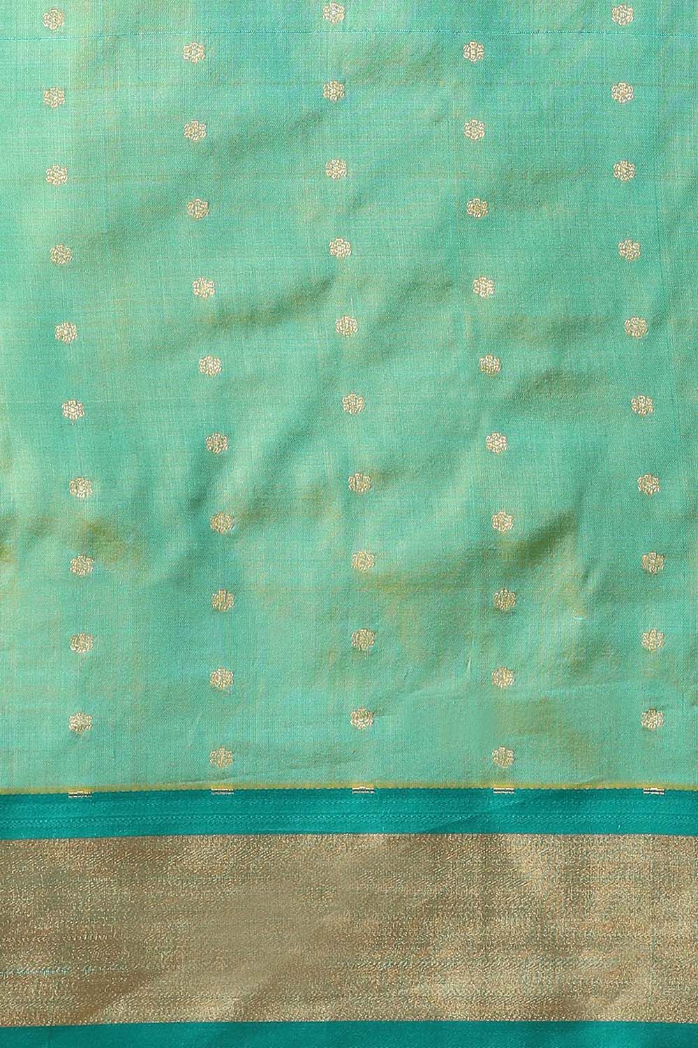 Green Pure Silk Banarasi Brocade Saree image number null