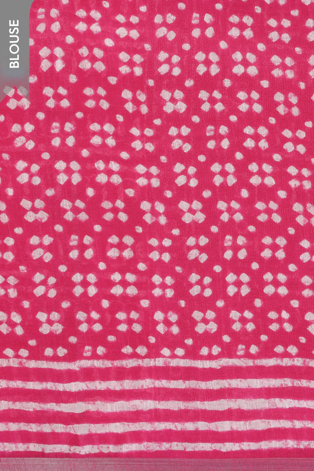 Pink Cotton Viscose Contemporary Block Printed Saree image number null