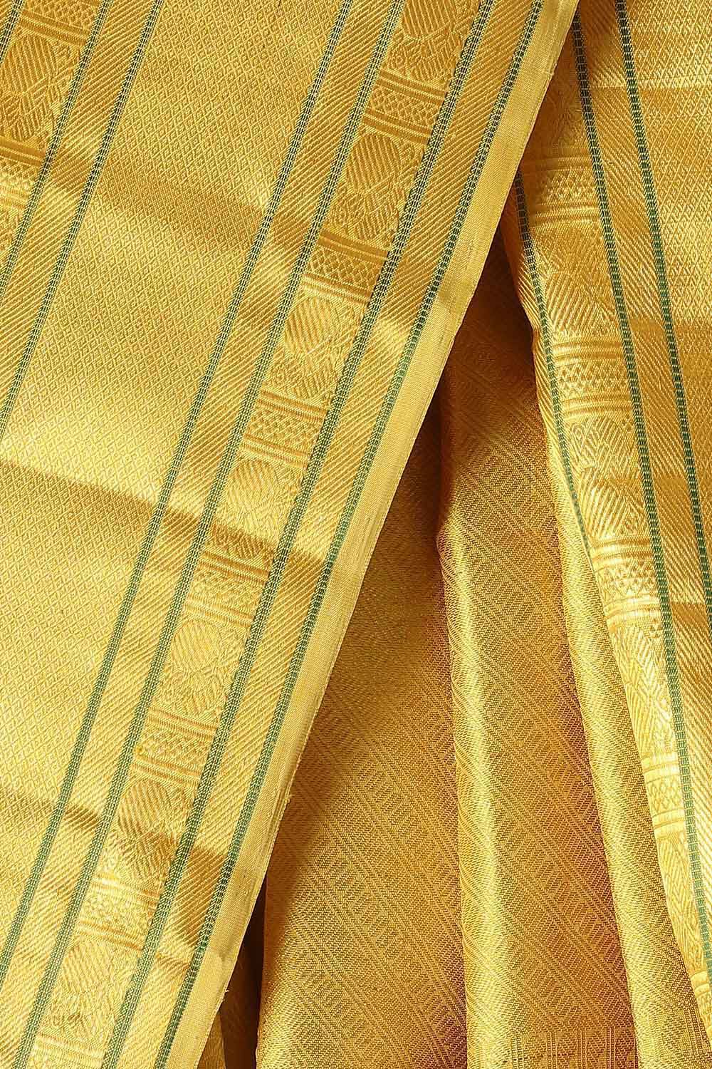 Light Yellow Pure Silk Kanjivaram Saree image number null