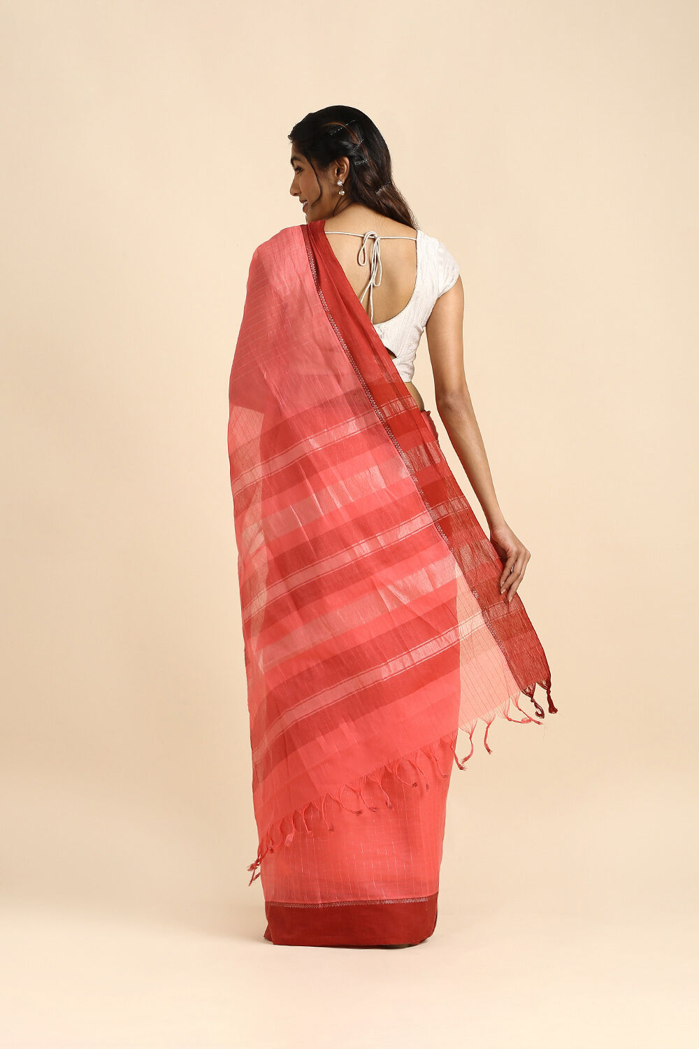 Pink Pure Cotton Naranyanpet Saree image number null